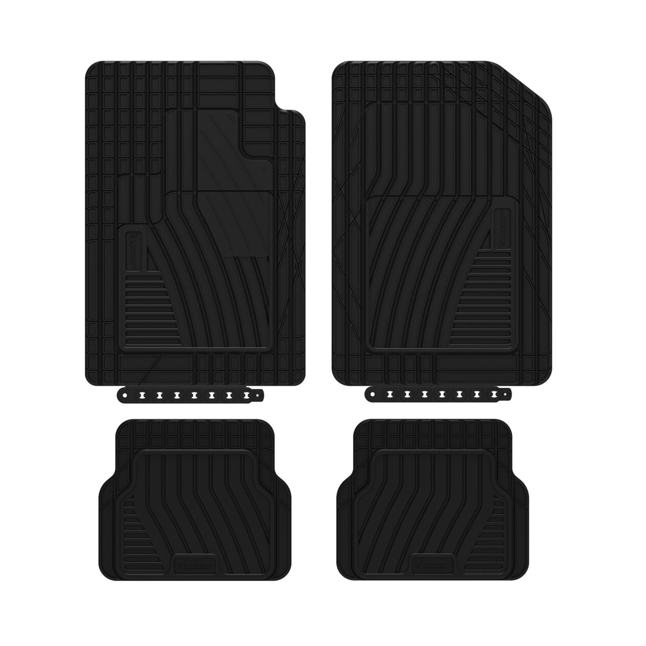 MICHELIN UNIVERSAL FIT MAT SET  - 4PC (BLACK/ GRAY/ TAN)